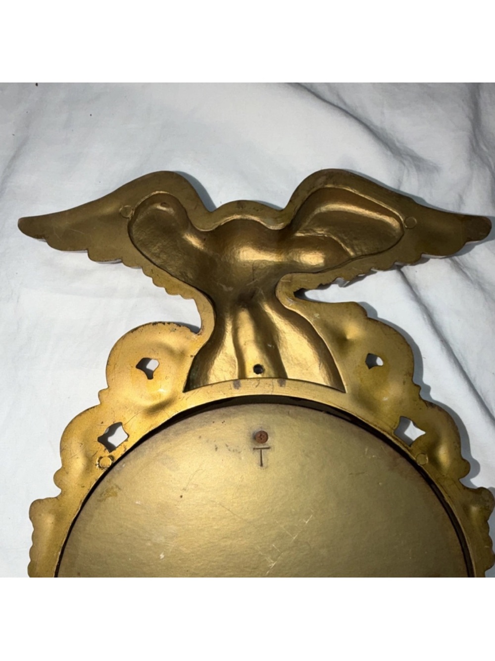 Vintage Syroco Gold American Eagle Convex Mirror - Picture 6 of 12